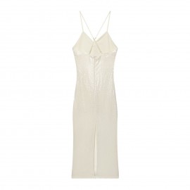 Hot Selling Women Summer High End Sequin Design Suspender Dress
