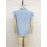 Retro Vacation Striped Embroidered Flounced Sleeve Collared Shirt for Women