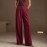 Summer Office Straight Old Money High Waist Drooping Casual Work Pant High Sense Wide Leg Slimming Women Pants(No Belt)