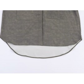 Women Clothing Spring Pocket Bow Shirt
