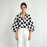 Eaby Refined Stylish Polka Dot Large Sleeves Shirt