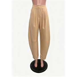 Women Supply Solid Color Professional Casual High Street Wide Leg Pants