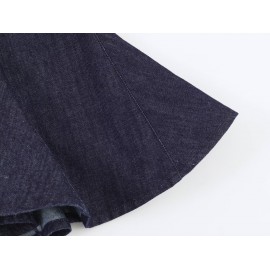 Women Clothing Top Short Skirt Hem Shirt