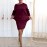 Single Casual Office round Neck Long Sleeve Short Dress