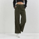 Draping Light Luxury Wide Leg Design Loose Straight Casual Pants All Match Small Slim Fit Women Pants