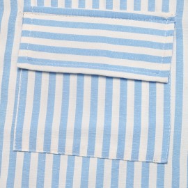 Autumn Winter Casual Relaxed Sense Shacket Striped Contrast Color Binding Loose Shirt Women