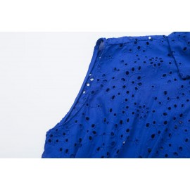 Women Hollow Out Cutout Embroidered Top
